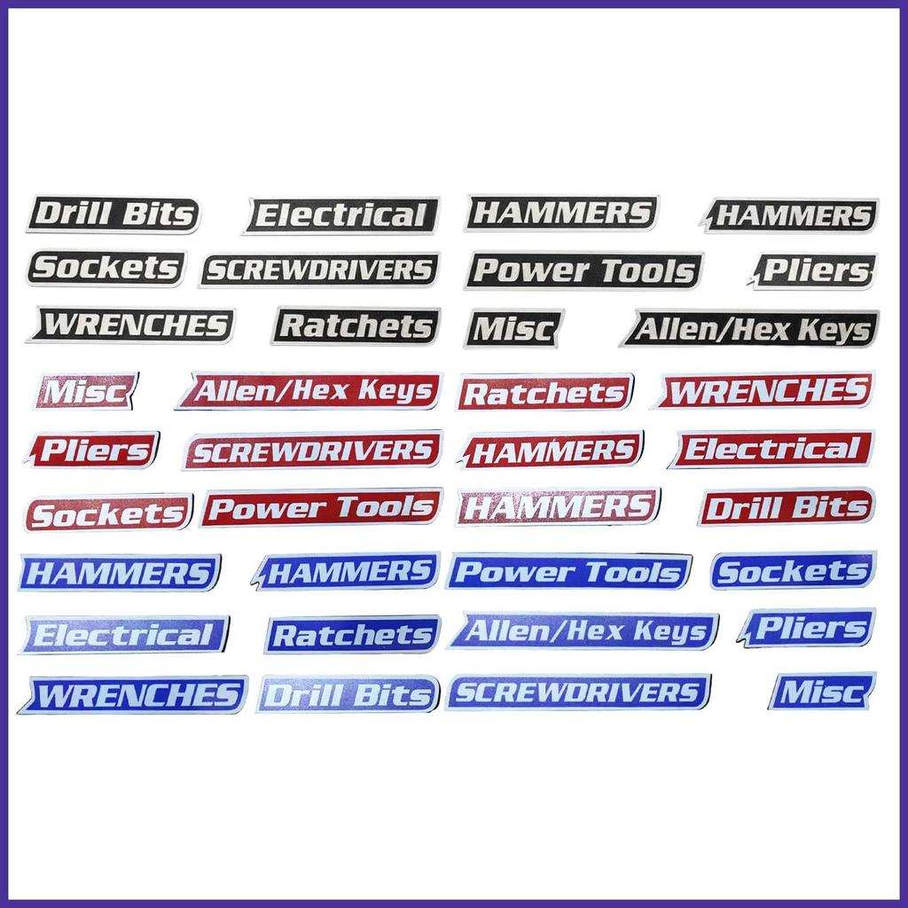 Tool Box Labels Magnet 12 Pieces Tool Chest Magnetic Labels Chest ...