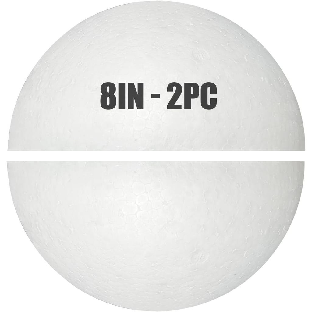 Styrofoam Half Balls 8 Inch,2PC Large White Half Foam Balls for Crafts ...