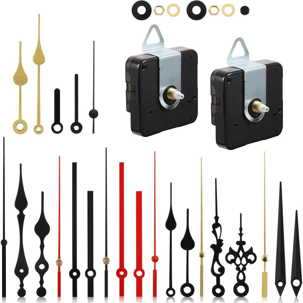 Outus 2 Pieces Quartz Clock Movement Mechanisms Non Ticking Mechanism ...