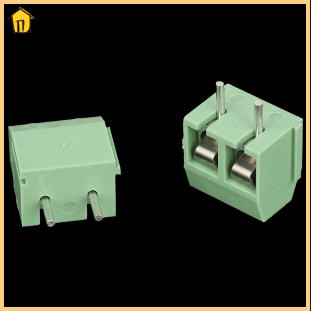 SUER 50PCS Screw Terminal Block, 5mm Pitch 2 Pin PCB Terminal Block ...