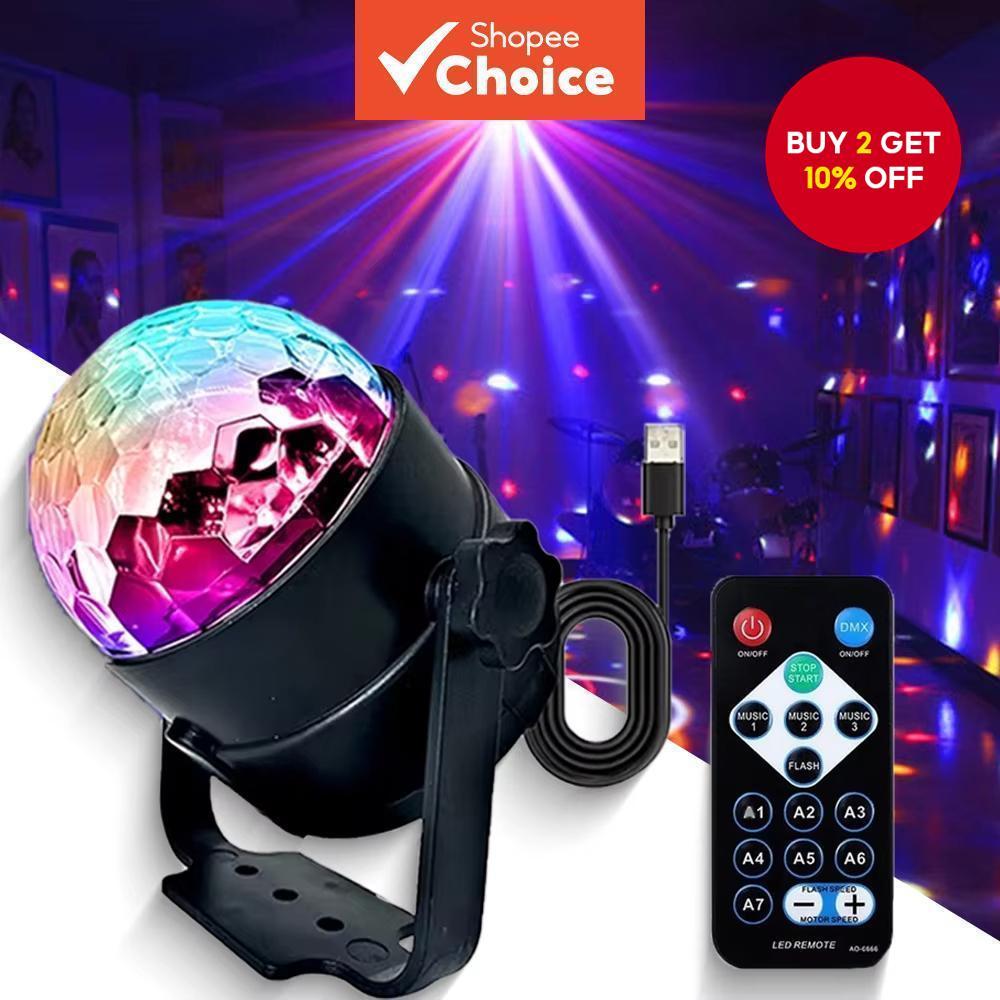 RGB 7Colorful Globe Crazy Ball Led Lighting Party Club Control Disco ...