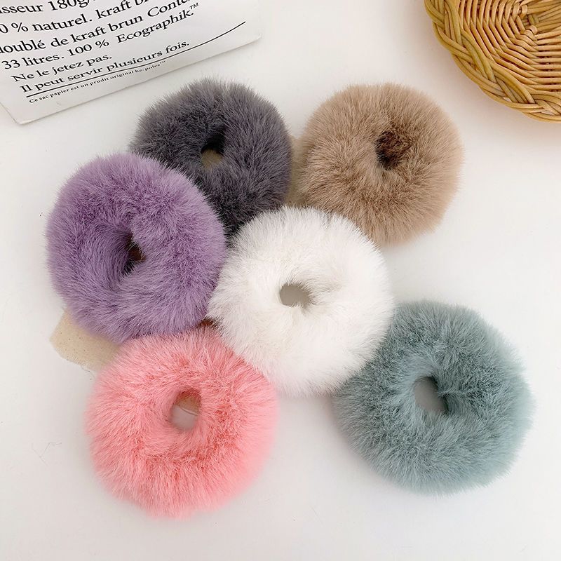 POPmaker Shop Scrunchie Bulu Bola Lucu Nyaman - Gambar 2