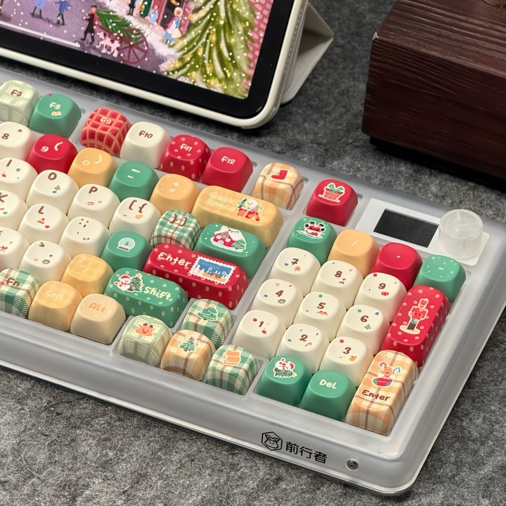 Christmas Special Keycaps 130 Keys MOA Profile PBT Wooting Aula F75 ...
