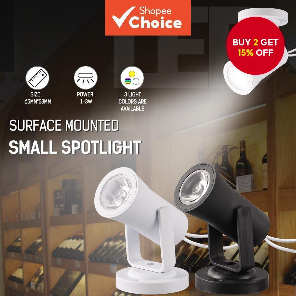 LED Mini Spotlight AC220V 1W spot light RGB Warm White light | Shopee ...