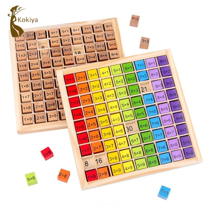 [kokiya] Wooden Multiplication & Math Table Board Game, children ...