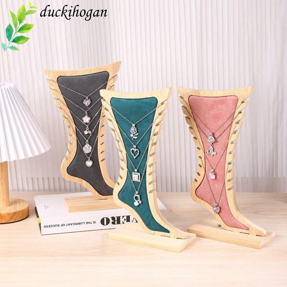 DUCKIHOGAN Anklet Display Stands, Foot Shaped Detachable Wooden ...