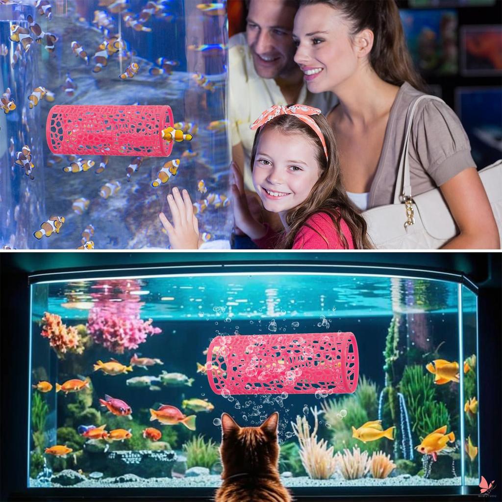 Fish Tank Tunnel Toys Hollow Out Silicone Fish Cave Decor for Betta ...