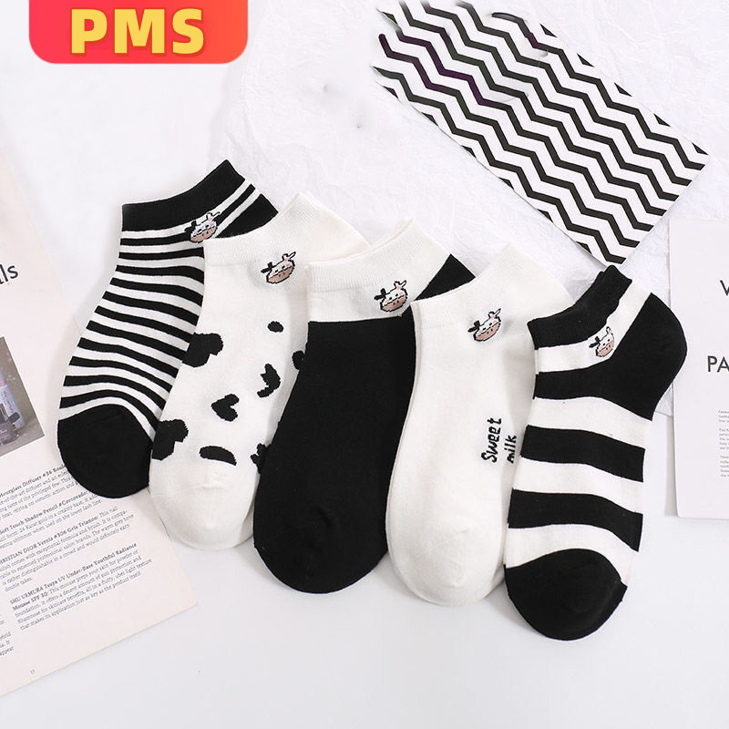 Popmaker Shop Kaos Kaki Korea Sapi Lucu Unisex