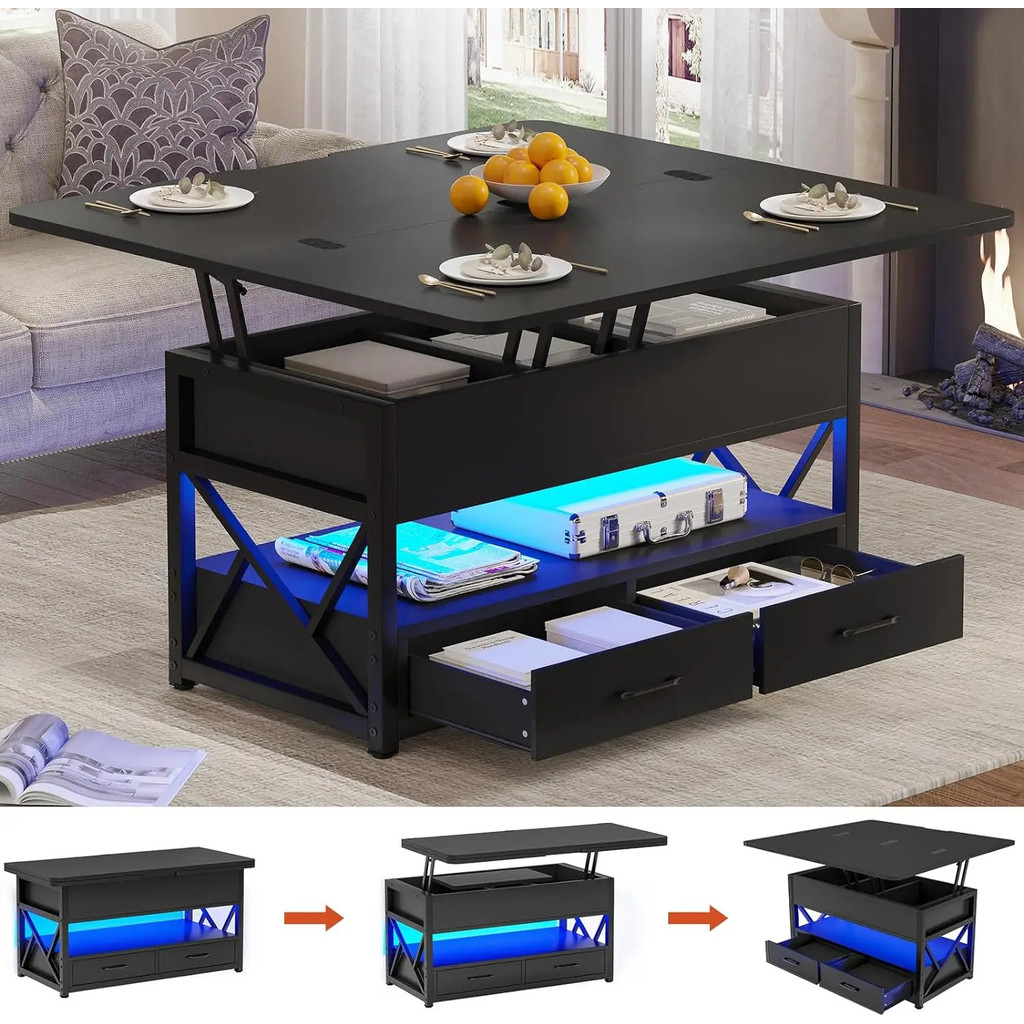 40 Lift Top Coffee Table, 4 In 1 Coffee Tables With Storage For Living ...