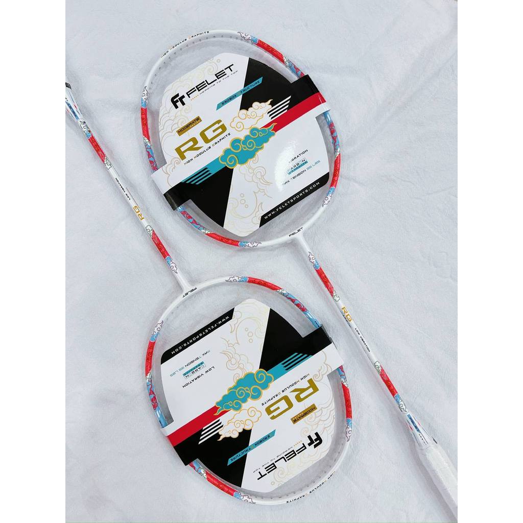FELET Badminton Racket RG LOW VIBRATION MAX 35LBS Mid Range Racquet ...
