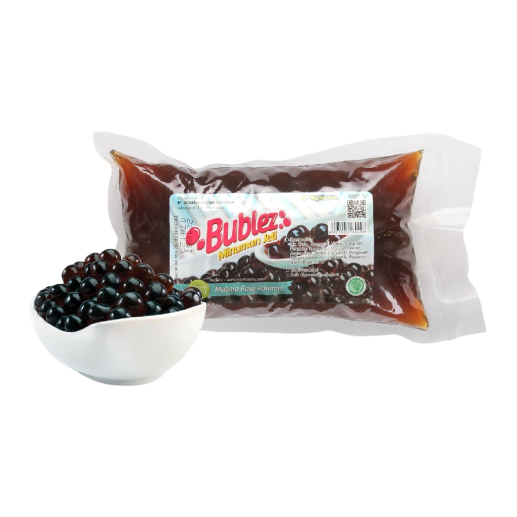 Bublez Jelly Mutiara Karamel Kenyal 500g Halal - Gambar 3