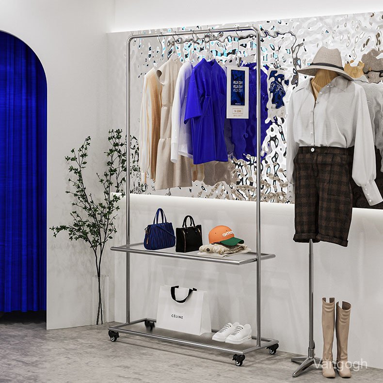 Clothing Store Display Rack Window Stand Floor-standing Women's ...