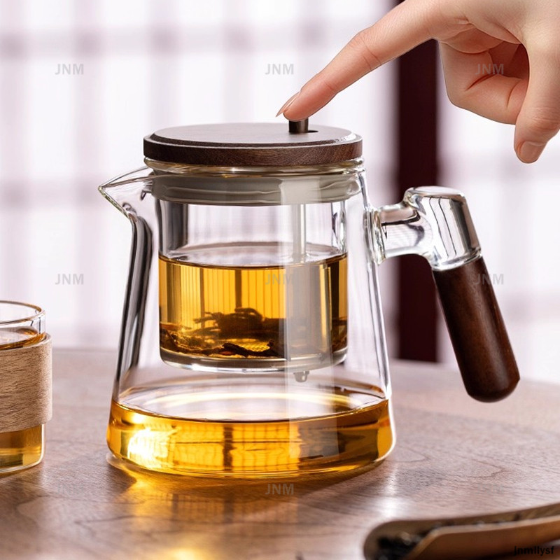 Full Glass Inner Bladder Teapot Press Type Teapot One Key Tea ...
