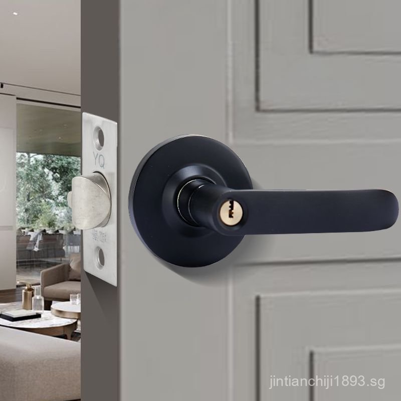 Ball Lock Silent with Key Bathroom Handle Handle Lock Handle Lock Round ...