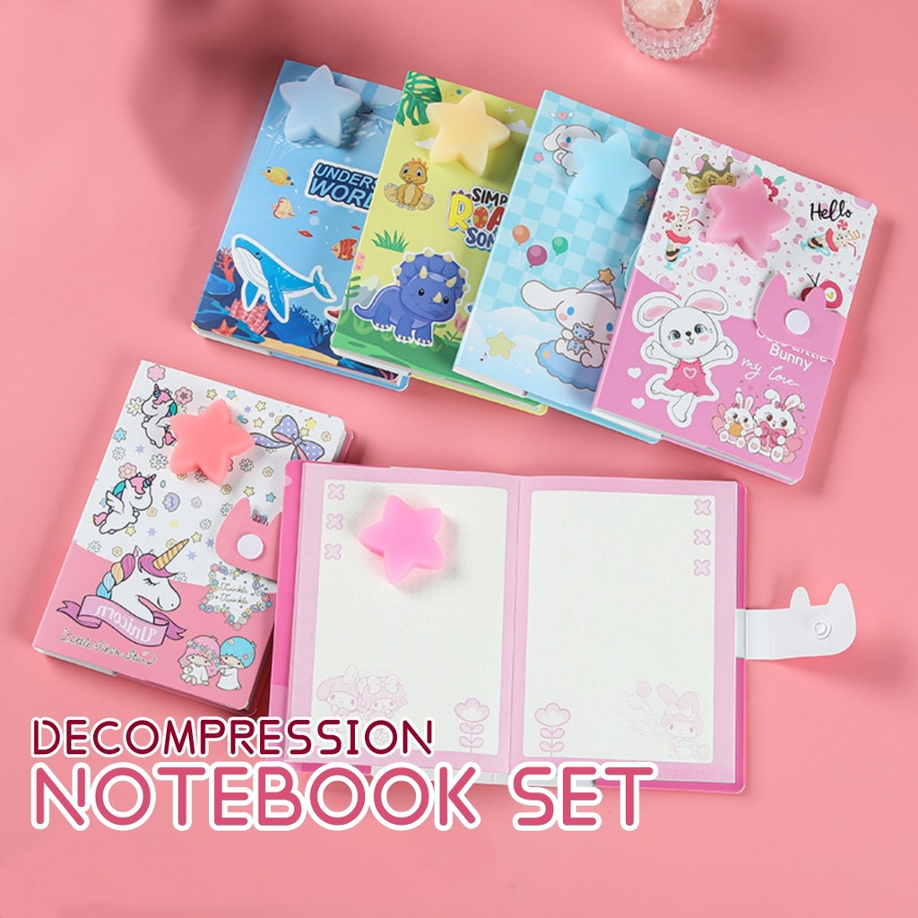 Kids Decompression Notebook Set Box Set Office Doorgift Goodies Cute ...