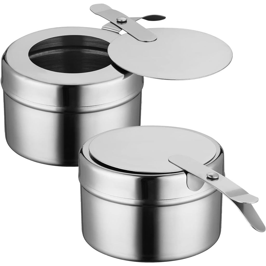 Stainless Steel Chafing Fuel Holder with Cover Chafer Canned Heat Fuel ...