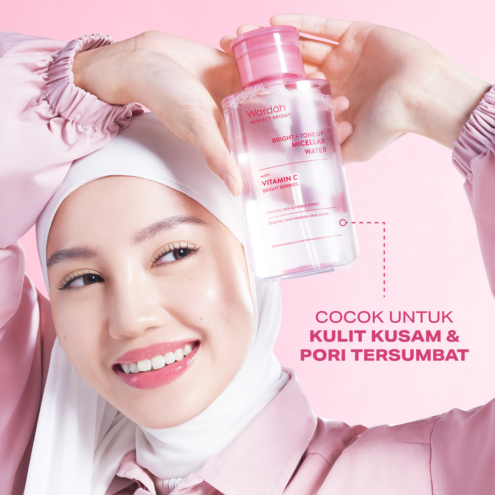 [PRE-ORDER] Wardah Perfect Bright Tone Up Micellar Water 240 ml - Micellar Water dengan Micelles Pencerah - Make Up Remover Lebih Bersih dan Mencerahkan - Untuk Semua Jenis Kulit - Skincare - Gambar 4