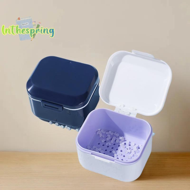 [spring-t] Retainer Case Portable Mouth Guard Box Oral Cleaning False ...