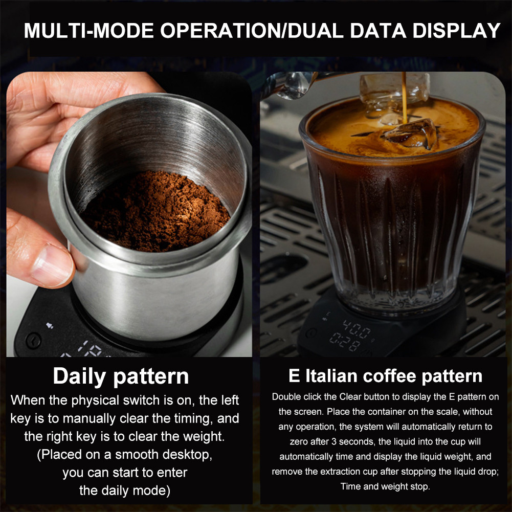 Coffee Bean Measuring Cup 0.1g High Precision Electronic Espresso Scale ...