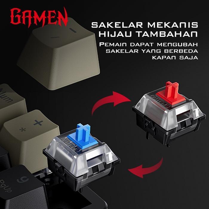 Gamen Titan Elite Mechanical Wired Gaming Keyboard 78% RGB - Gambar 3