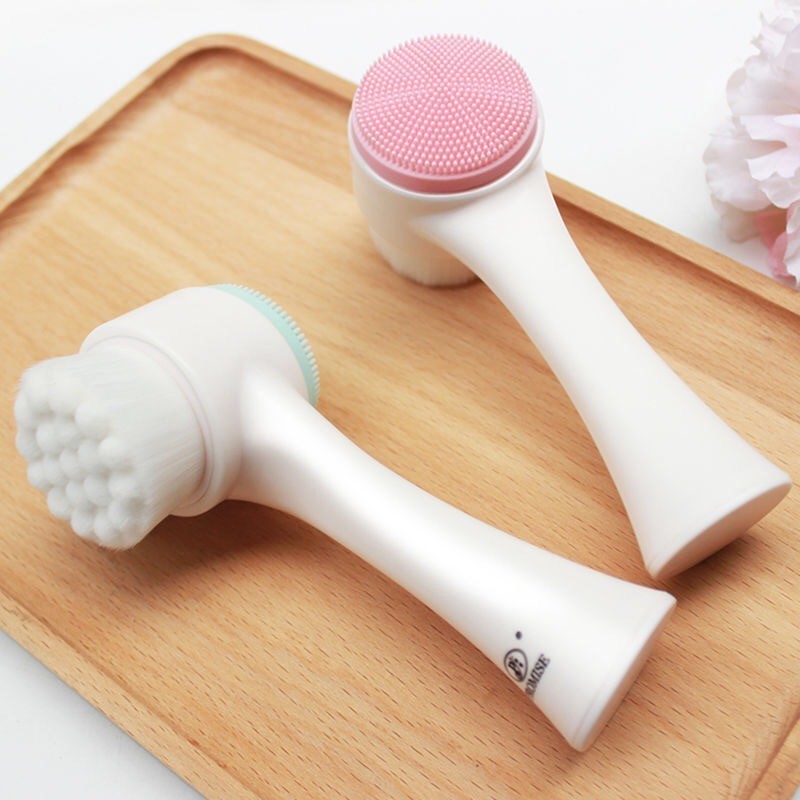 POPmaker Sikat Wajah Silikon 3D 2 Sisi Pijat - Gambar 2