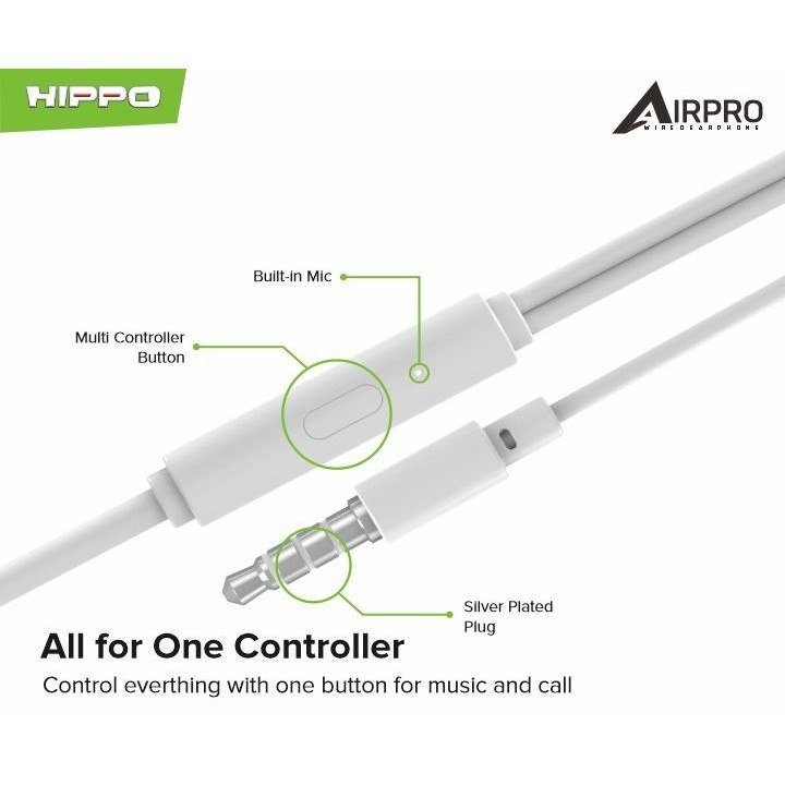 Hippo Airpro Handsfree Stereo Clear and Powerfull - Gambar 4