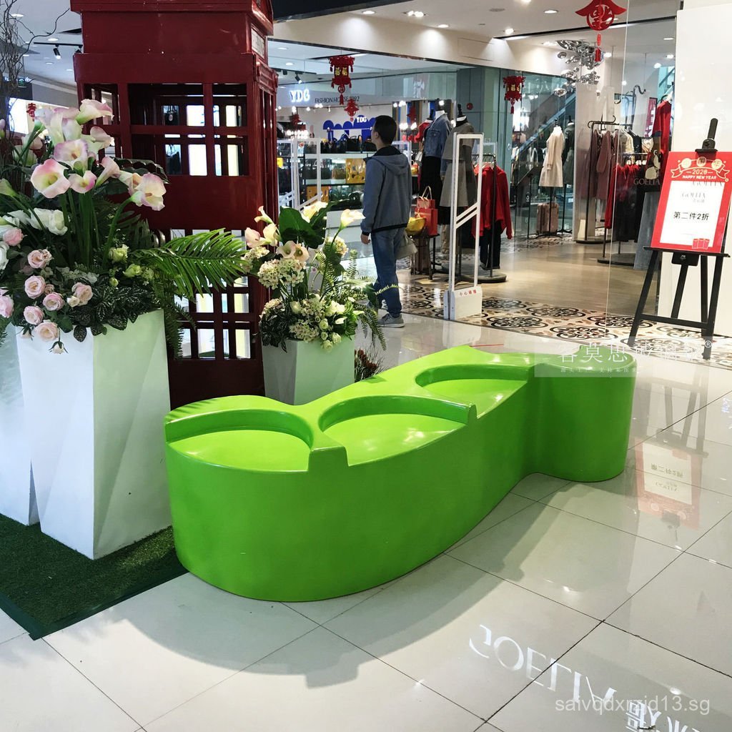 Fiberglass Leisure Chair Creative Concave-Convex Long Arc Bent Stool ...