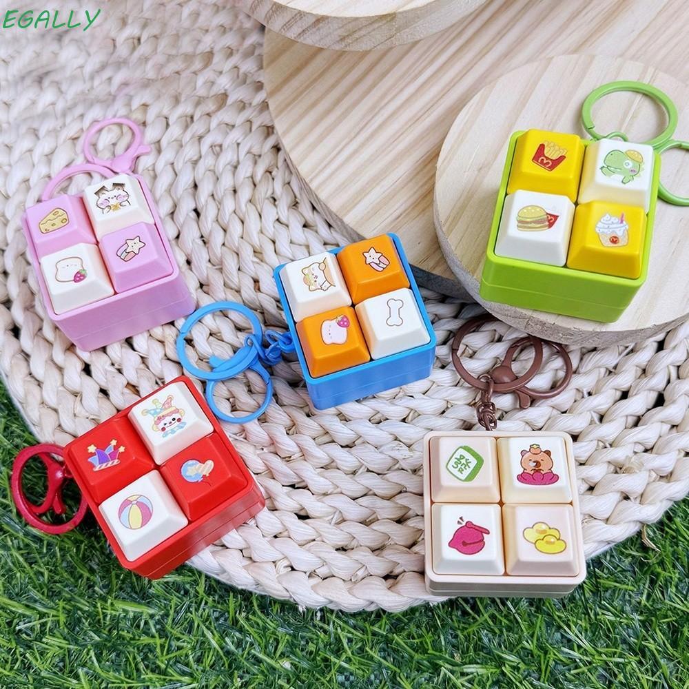 EGALLY Fidget Keychain, Keycap Cartoon Finger Keyboard Caps, Keys ...