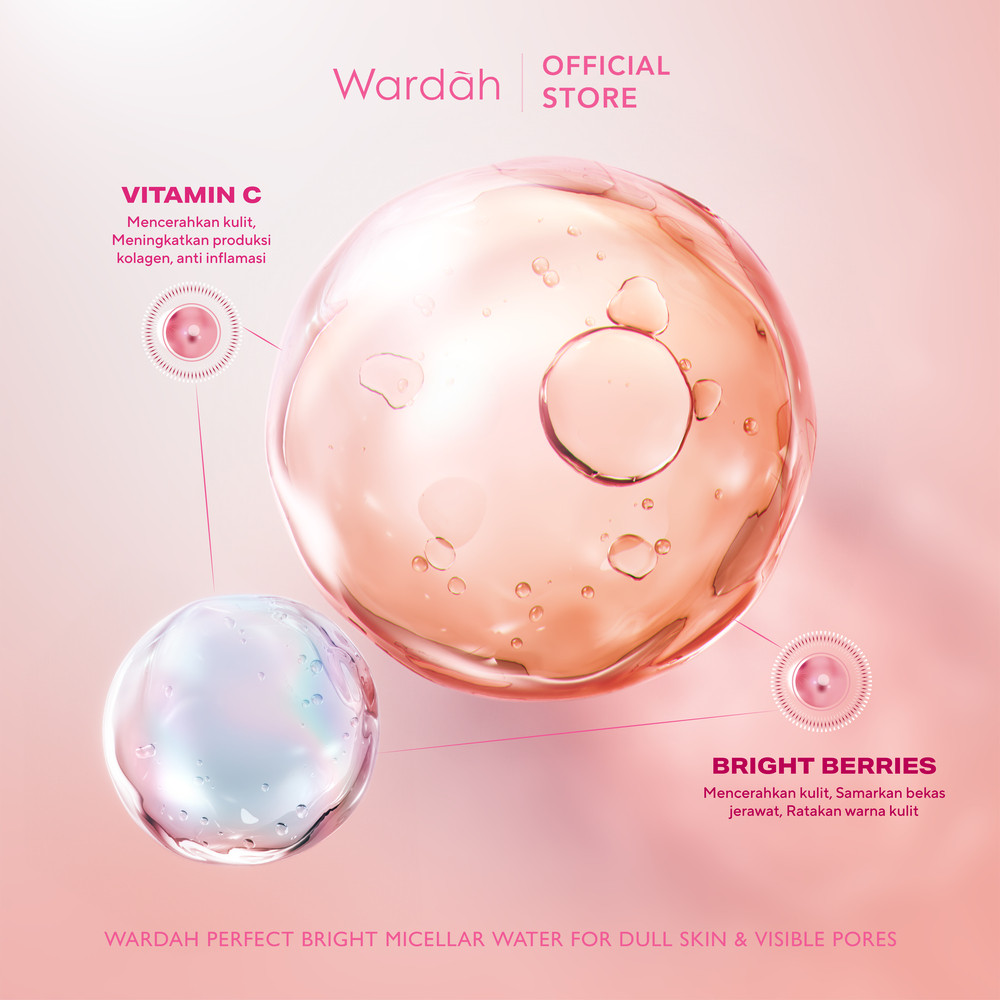 [PRE-ORDER] Wardah Perfect Bright Tone Up Micellar Water 240 ml - Micellar Water dengan Micelles Pencerah - Make Up Remover Lebih Bersih dan Mencerahkan - Untuk Semua Jenis Kulit - Skincare - Gambar 3