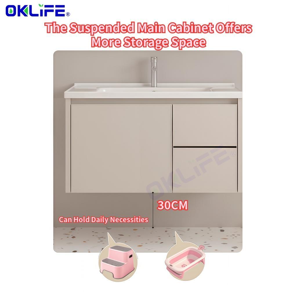 Wall-Mounted Smart Bathroom Vanity Cabinet Set with Washbasin and Mirror view 7