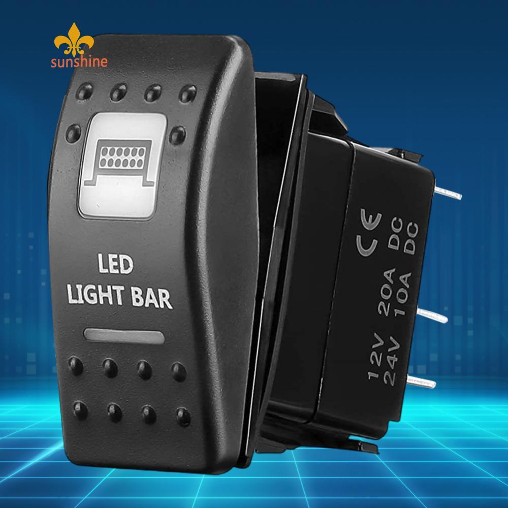 LED Light Bar Rocker Switch Waterproof Toggle Switches Dual LED ON/Off ...
