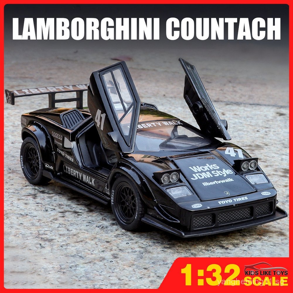 KLT 1:32 Lamborghini Countach LBWK Diecast Model Car Alloy Cars Toys ...