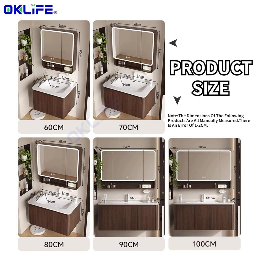 Luxury Waterproof Walnut Honeycomb Aluminum Bathroom Vanity Cabinet view 9