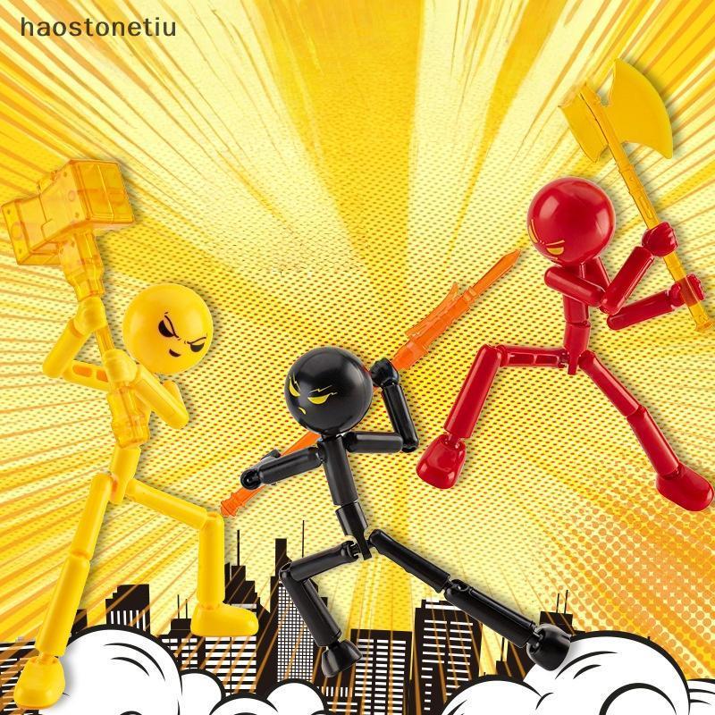 TIU 1 Set Novelty Action Figure Stickman Assembled Robot Movable 3d ...
