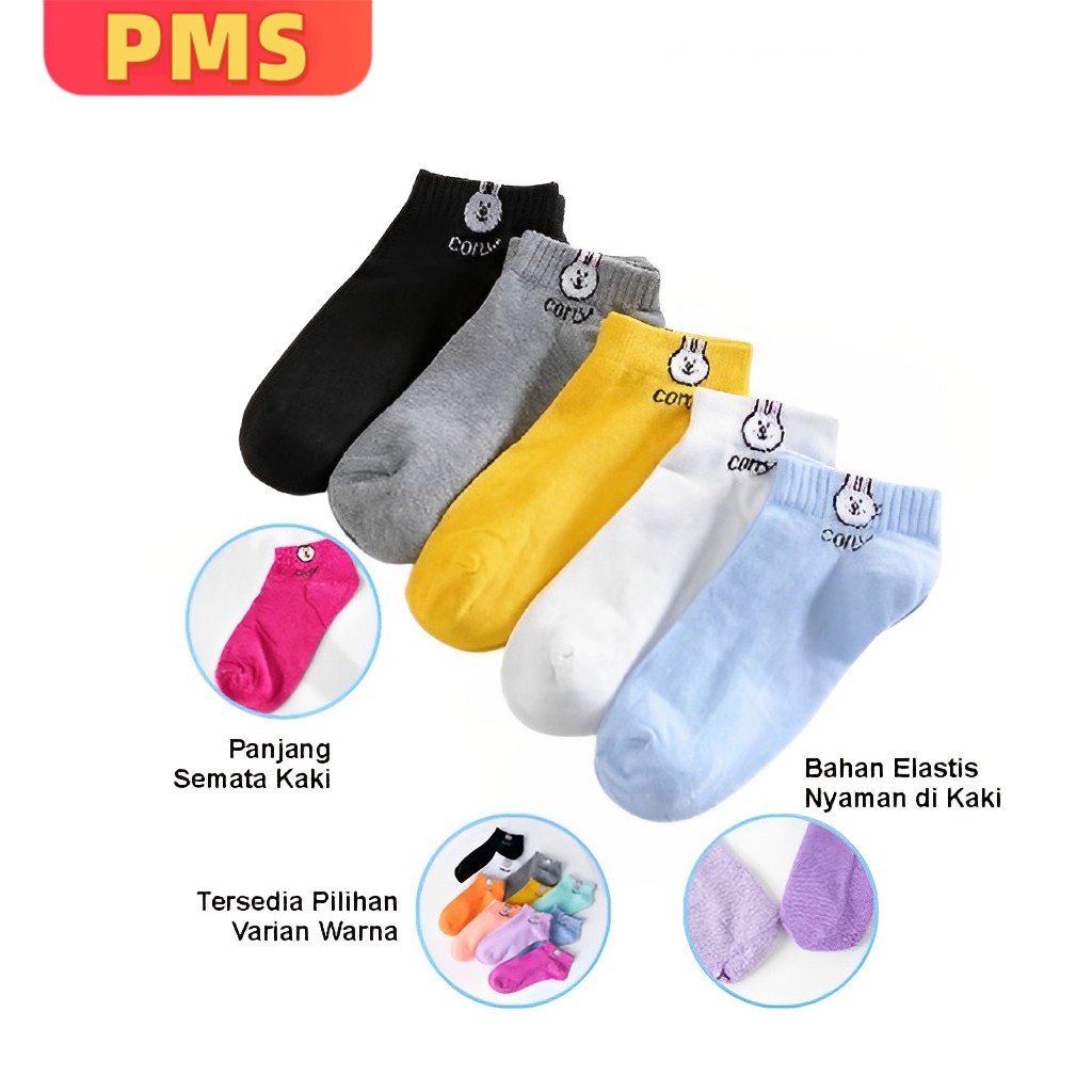 POPmaker Kaos Kaki Pendek Lucu Bahan Nyaman