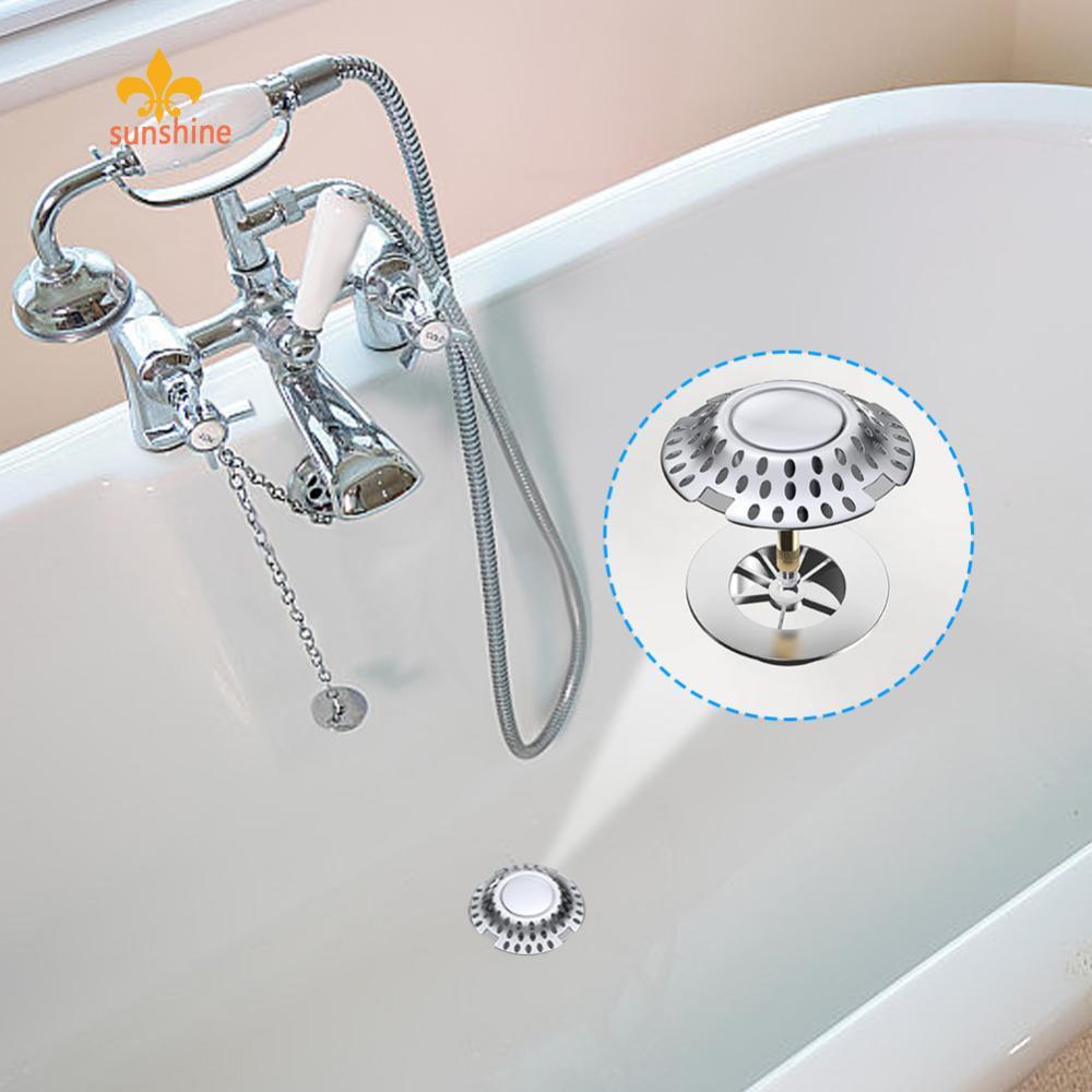 Bathtub Plug and Cover with Strainer Anti-Clogging Tub Stopper Bathtub ...