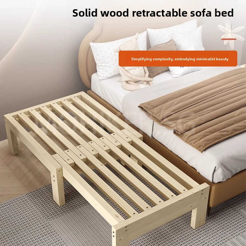 SG Solid Wood Sofa Bed Extendable Bed Pull-out Bed Small Apartment ...