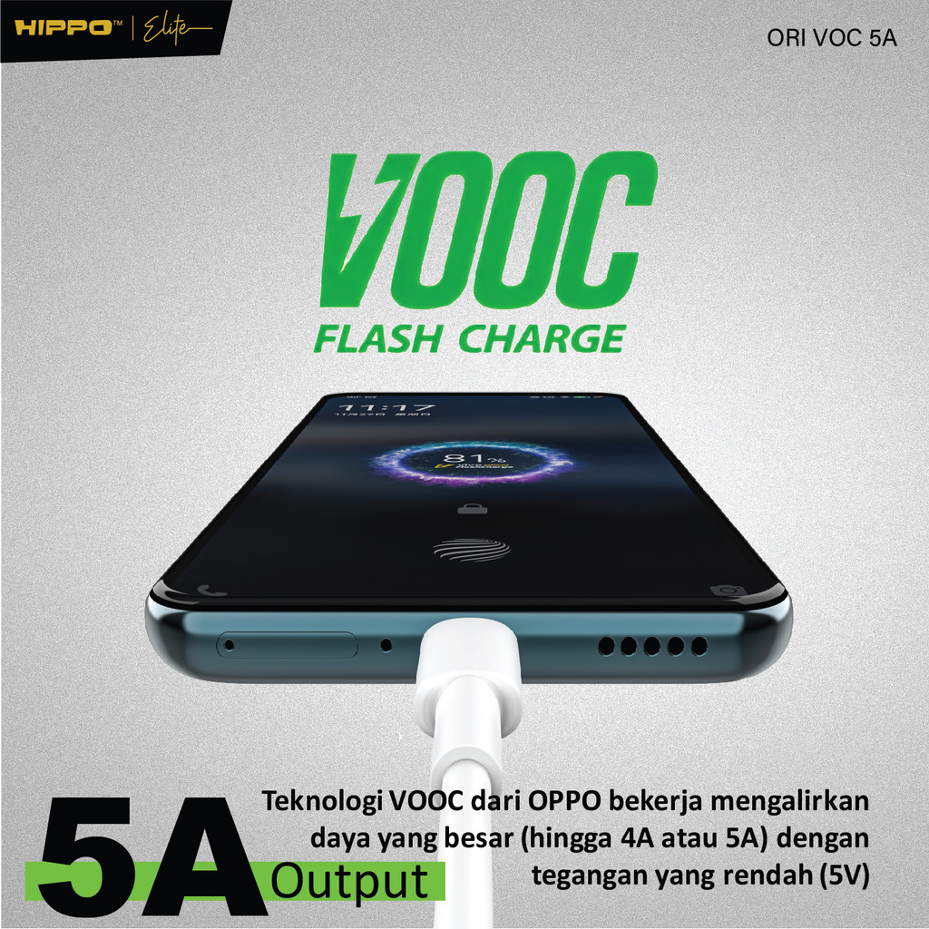 Hippo Elite Kabel ORI - SVC Micro 5A OPPO Super VOOC - Gambar 2