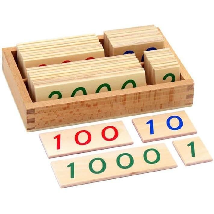 Elite Montessori Small Wooden Number Cards with Box (1-9000) | Shopee ...