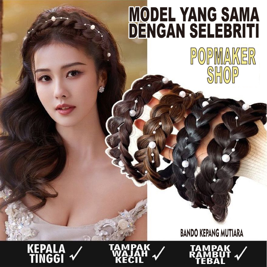 POPmaker Wig Hair Clip Tebal Natural COD - Gambar 2