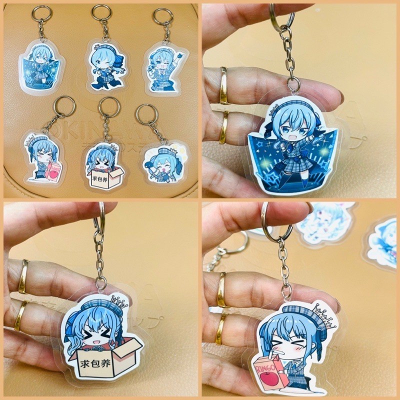 Vtuber hololive keychain 6 different pieces/ MPP hololive printed ...