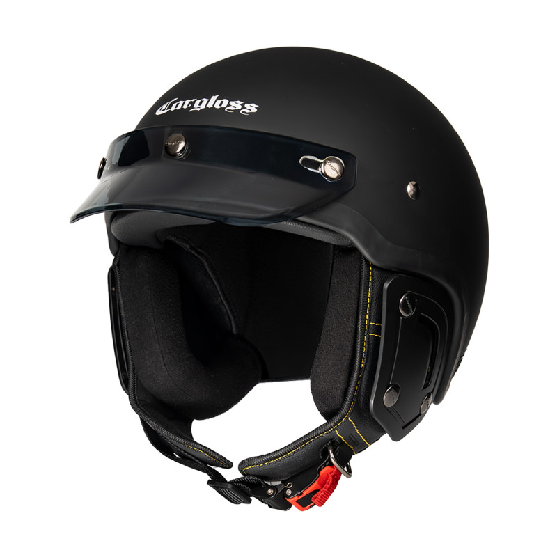 Cargloss CFS Chips Retro Helm Half Face - Black Doff - Gambar 2