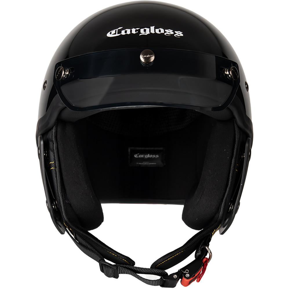 Cargloss CFS Chips Retro Helm Half Face - Deep Black - Gambar 4