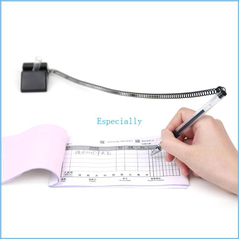 ESP Secure Counter Pens 6 Pack Adhesive Chain Included Gel Ink Pen for ...