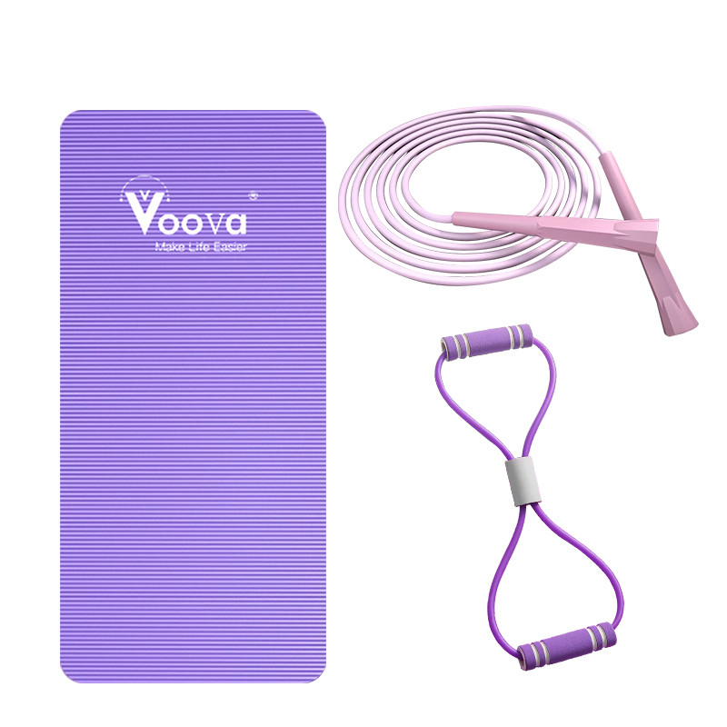 VOOVA Home Workout Set Yoga Mat Skipping Band - Gambar 3