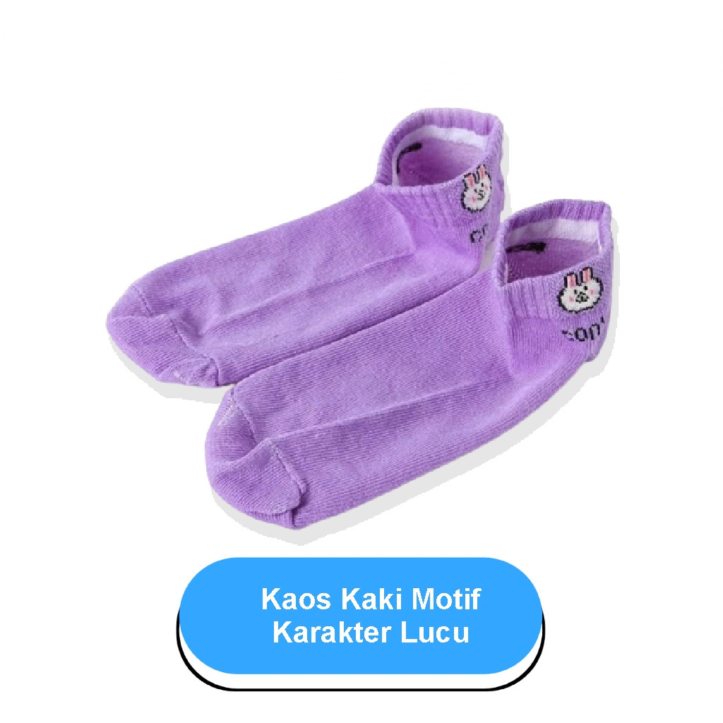 POPmaker Kaos Kaki Pendek Lucu Bahan Nyaman - Gambar 4