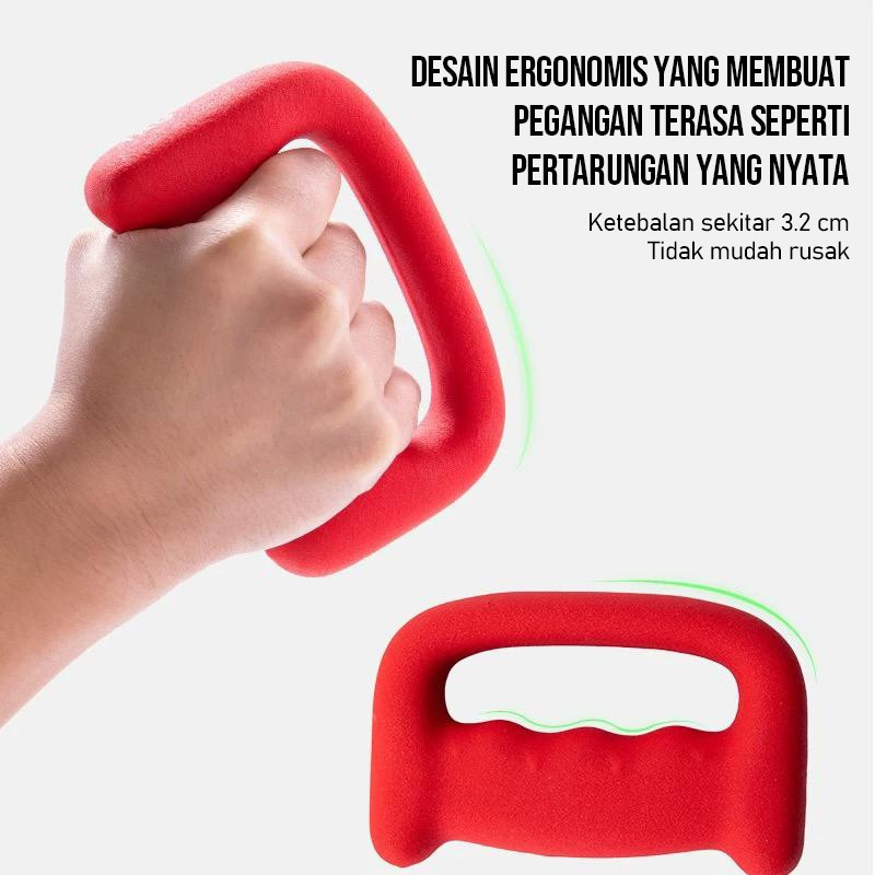 Dumbbell Barbel Sepasang 1 Kg dan 1,5 Kg Vinyl Neoprene Anti Slip untuk Olahraga di Rumah - Gambar 2