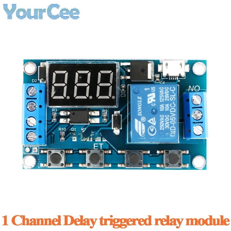 1 Channel Way Time Delay Relay Module 5V 6-30V Trigger OFF/ON Switch ...