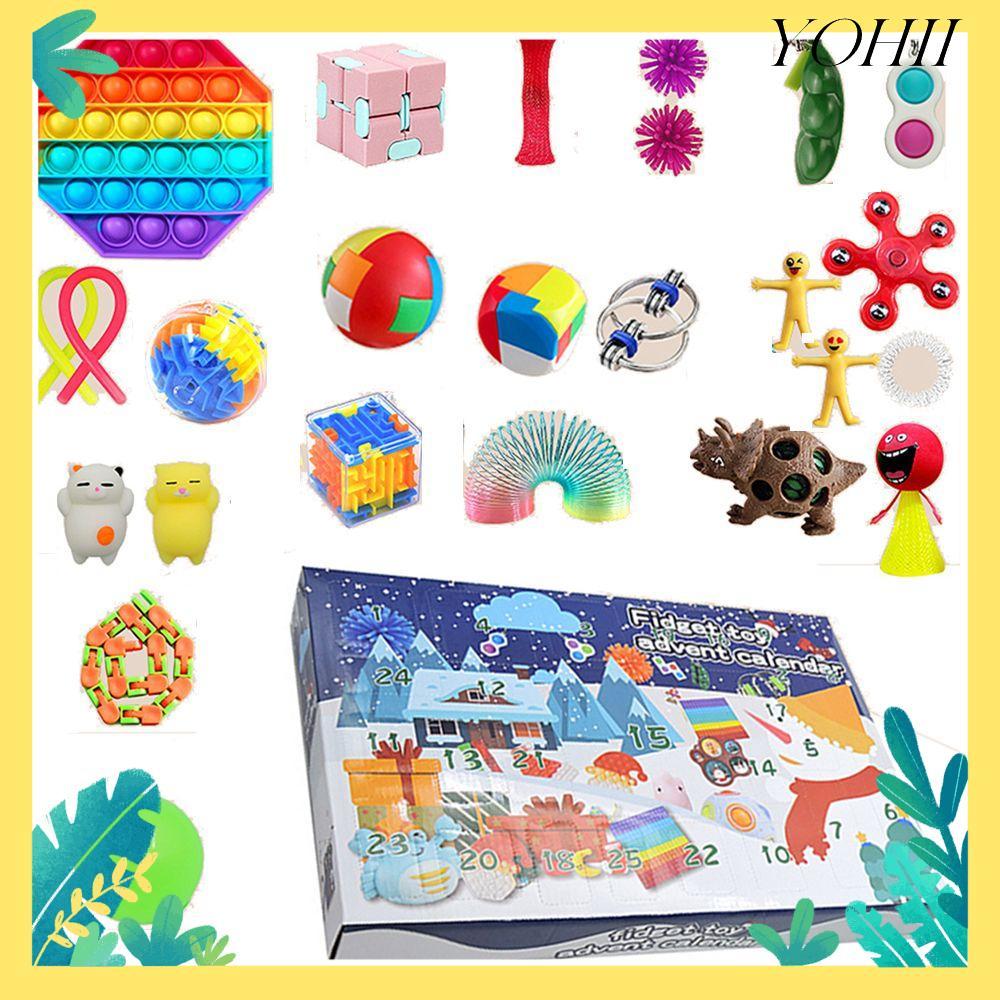 YOHII Fidget Advent Calendar Pop Fidget Sensory Fidget Toy Pack Fun ...