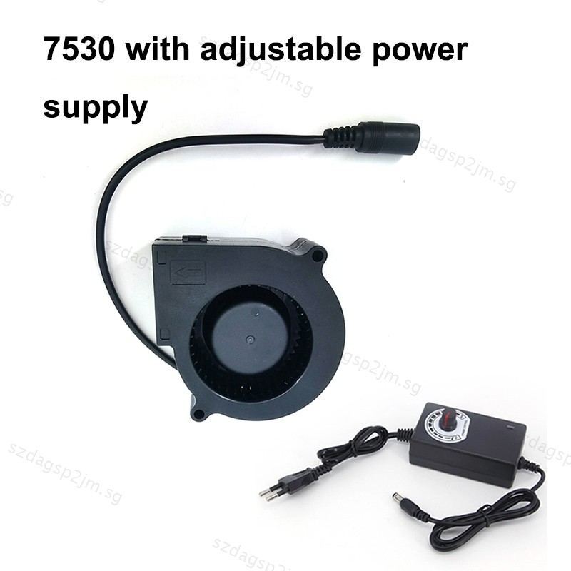 12V dc 7530 Blower turbo cooling Fan with adjustable speed Power ...